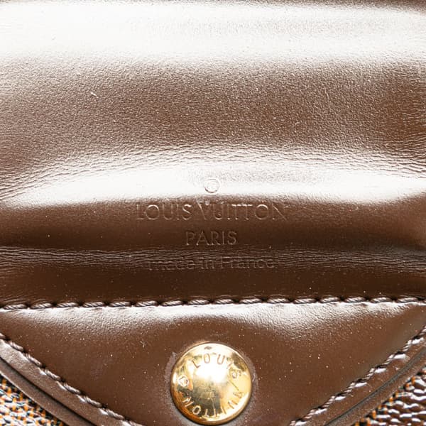Pre-owned Louis Vuitton Damier Ebene Sistina PM Brown