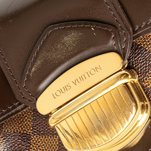 Pre-owned Louis Vuitton Damier Ebene Sistina PM Brown