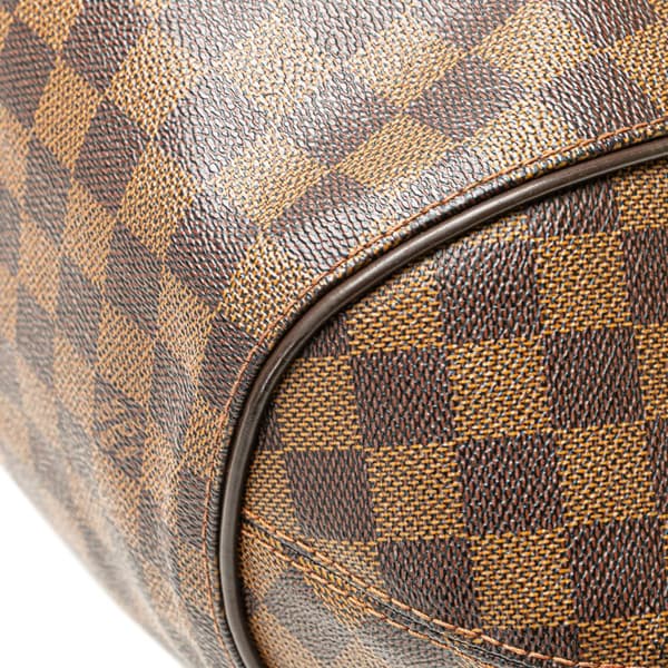 Pre-owned Louis Vuitton Damier Ebene Sistina PM Brown