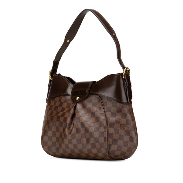 Pre-owned Louis Vuitton Damier Ebene Sistina PM Brown