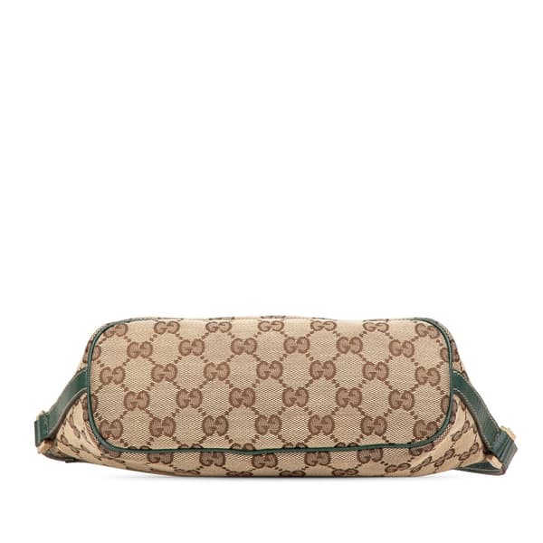 Pre-owned Gucci GG Canvas Web Boat Brown