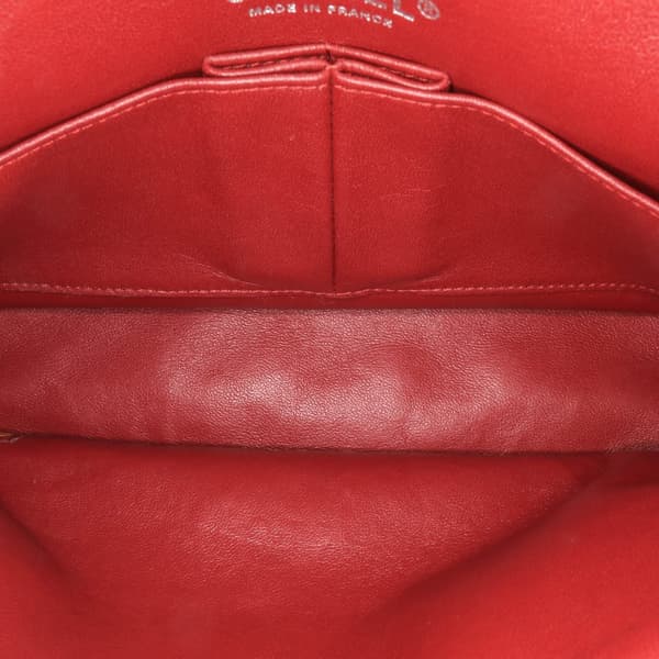 Pre-owned Chanel Medium Classic Tweed Double Flap Red
