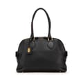 Pikkukuva 1 / 10: Pre-owned Fendi Pebbled Leather Selleria Dome Shoulder Bag Black