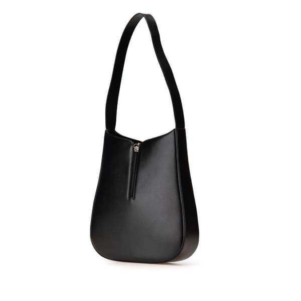 Pre-owned Ferragamo Leather Gancini Shoulder Bag Black