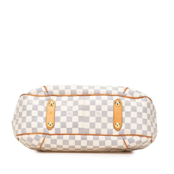 Pre-owned Louis Vuitton Damier Azur Galliera PM White