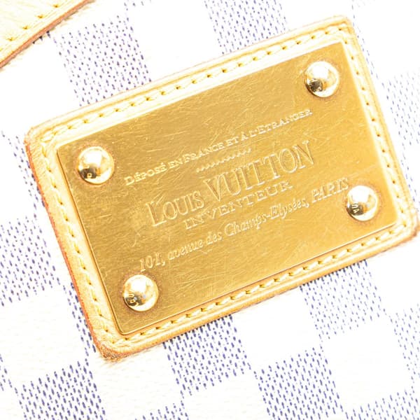Pre-owned Louis Vuitton Damier Azur Galliera PM White