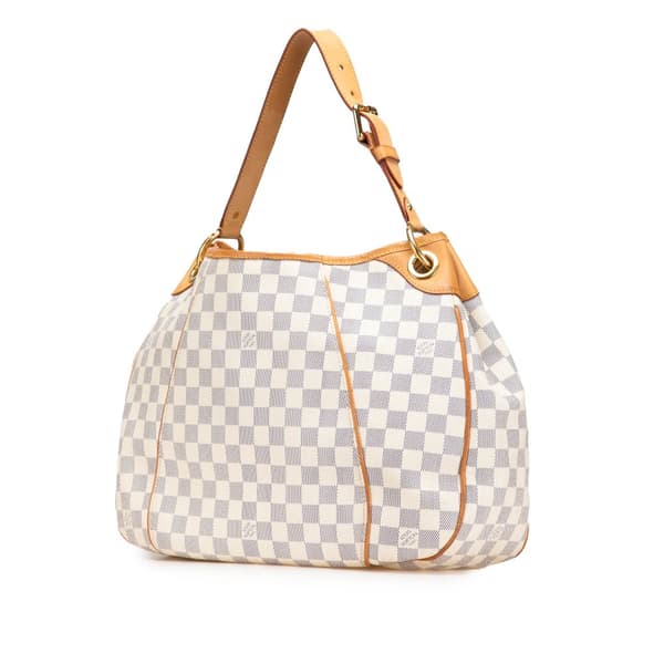Pre-owned Louis Vuitton Damier Azur Galliera PM White