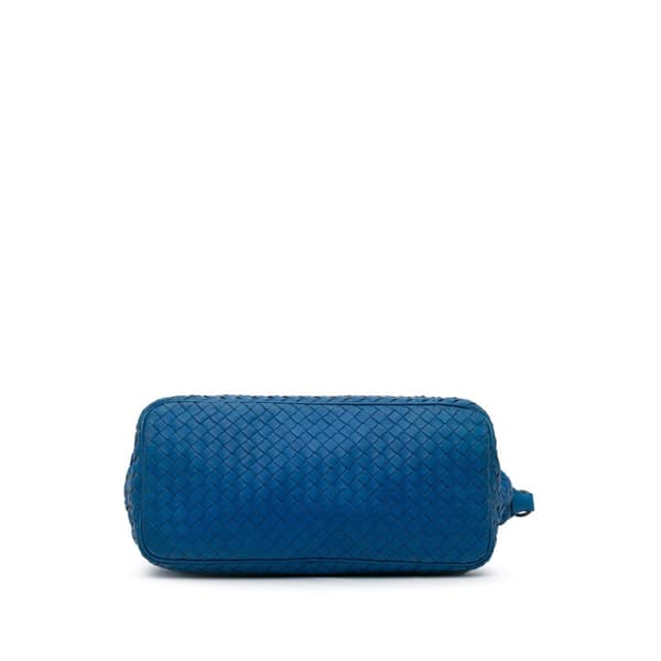 Pre-owned Bottega Veneta Nappa Intrecciato Shoulder Bag Blue