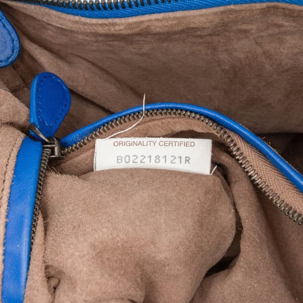 Pre-owned Bottega Veneta Nappa Intrecciato Shoulder Bag Blue