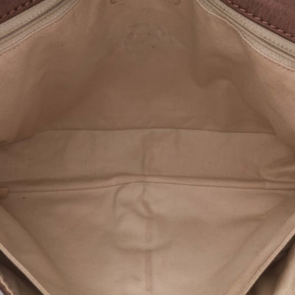 Pre-owned Chanel Large Quilted Nubuck Natural Beauty Split Pocket Flap Brown