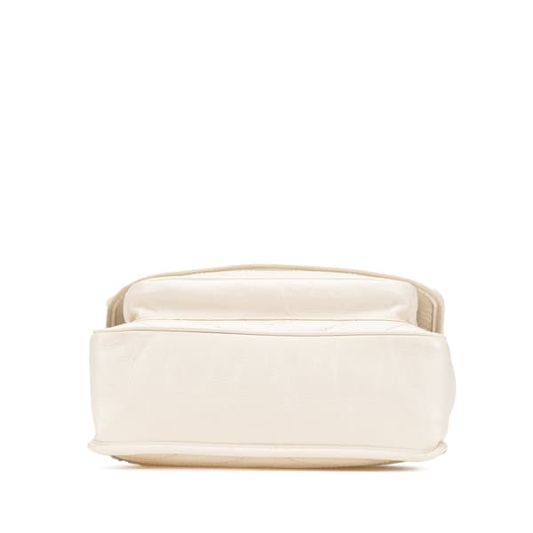 Pre-owned Saint Laurent Medium Crinkled Calfskin Niki Bag White