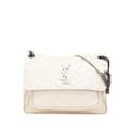 Pikkukuva 1 / 10: Pre-owned Saint Laurent Medium Crinkled Calfskin Niki Bag White