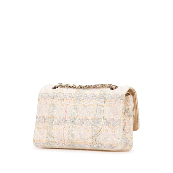 Pre-owned Chanel Medium Classic Tweed Double Flap Brown