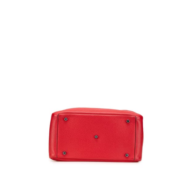 Pre-owned Hermès Clemence Lindy 30 Red