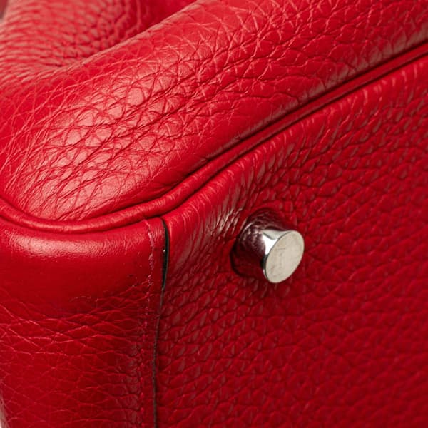 Pre-owned Hermès Clemence Lindy 30 Red