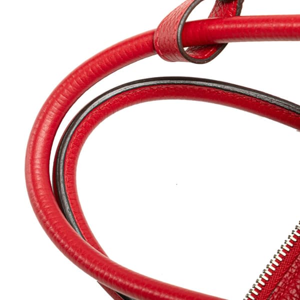 Pre-owned Hermès Clemence Lindy 30 Red