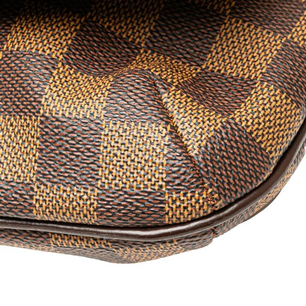 Pre-owned Louis Vuitton Damier Ebene Musette Tango Short Strap Brown