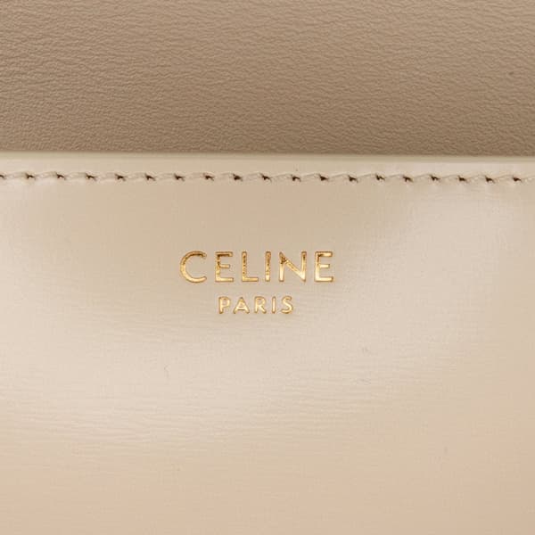 Pre-owned Celine Triomphe Leather Claude Shoulder Bag Brown