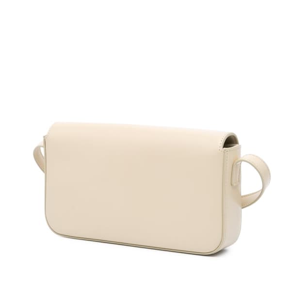 Pre-owned Celine Triomphe Leather Claude Shoulder Bag Brown