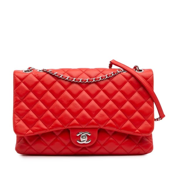 Pre-owned Chanel Quilted Calfskin Tender Touch Flap Red