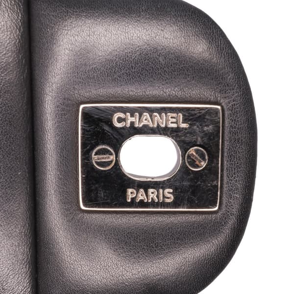 Pre-owned Chanel CC Quilted Patent Clutch With Chain Black