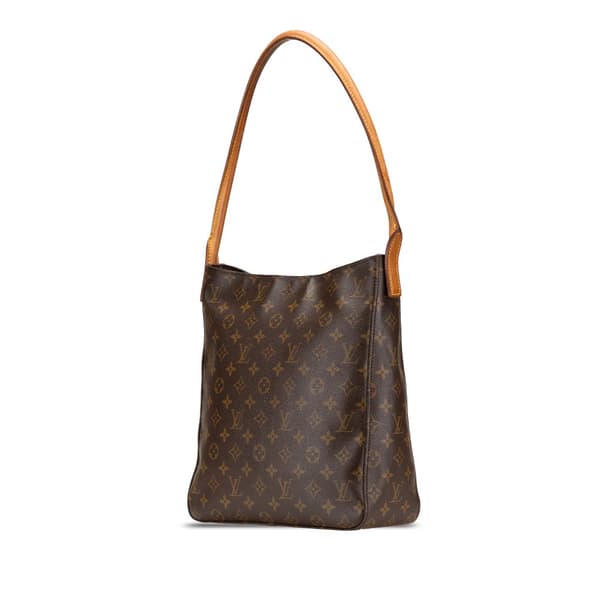 Pre-owned Louis Vuitton Monogram Looping GM Brown