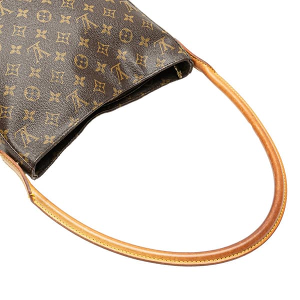 Pre-owned Louis Vuitton Monogram Looping GM Brown