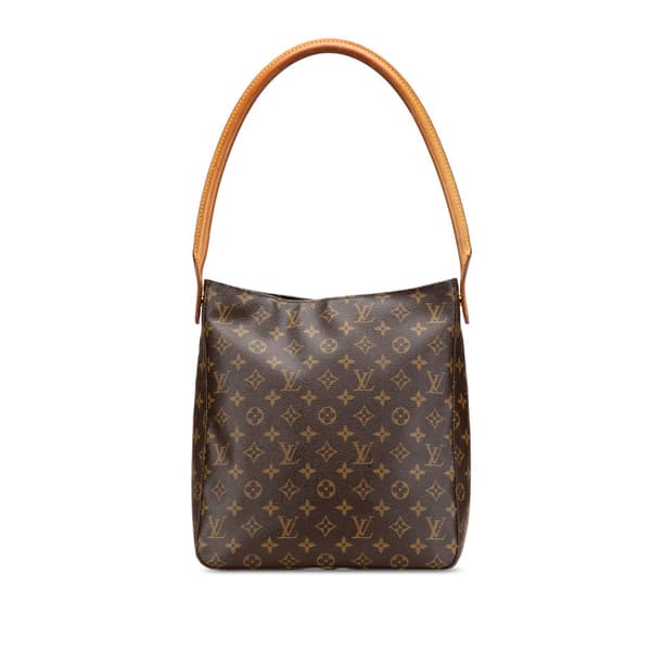 Pre-owned Louis Vuitton Monogram Looping GM Brown