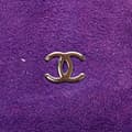 Miniatyrbild 5 av 9: Pre-owned Chanel CC Shearling Suede Shoulder Bag Purple