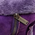 Miniatyrbild 7 av 9: Pre-owned Chanel CC Shearling Suede Shoulder Bag Purple