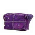 Miniatyrbild 2 av 9: Pre-owned Chanel CC Shearling Suede Shoulder Bag Purple