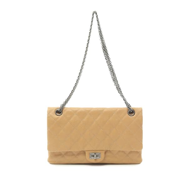 Pre-owned Chanel Reissue 2.55 Aged Calfskin Double Flap 226 Brown