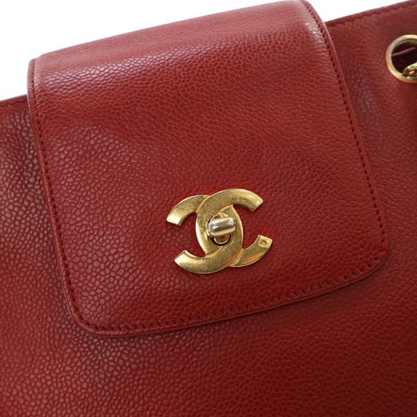 Pre-owned Chanel Caviar Supermodel Shoulder Bag Red
