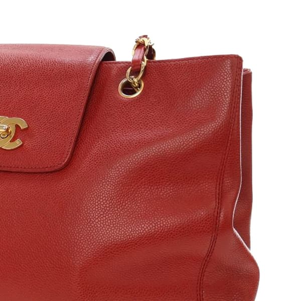 Pre-owned Chanel Caviar Supermodel Shoulder Bag Red