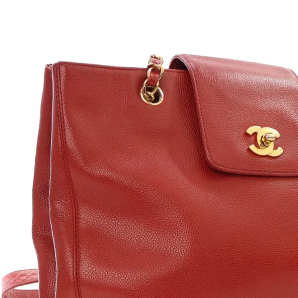 Pre-owned Chanel Caviar Supermodel Shoulder Bag Red