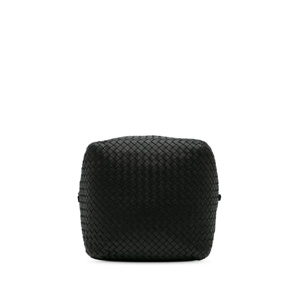Pre-owned Bottega Veneta Nappa Intrecciato Cube Shoulder Bag Black