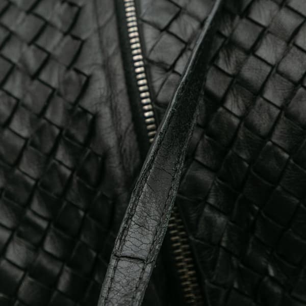 Pre-owned Bottega Veneta Nappa Intrecciato Cube Shoulder Bag Black