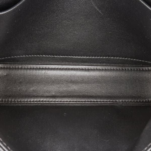 Pre-owned Celine Triomphe Leather Claude Chain Shoulder Bag Black