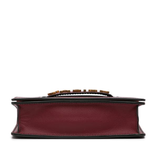 Pre-owned Dior Calfskin J Adior Chain Flap Red