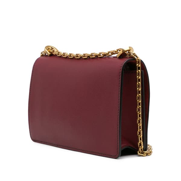 Pre-owned Dior Calfskin J Adior Chain Flap Red
