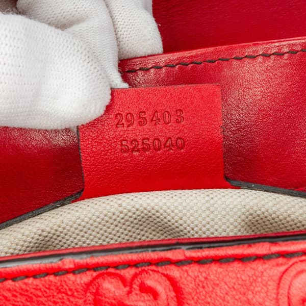 Pre-owned Gucci Large Guccissima Emily Shoulder Bag Red