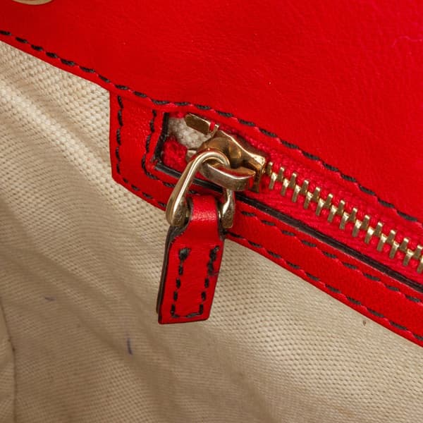 Pre-owned Gucci Large Guccissima Emily Shoulder Bag Red