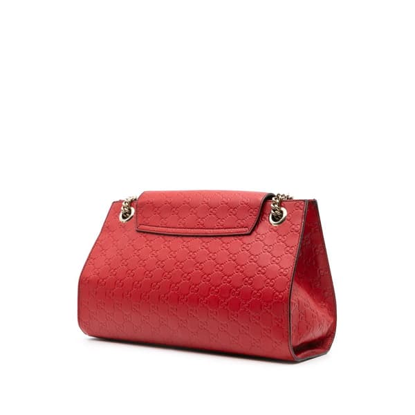 Pre-owned Gucci Large Guccissima Emily Shoulder Bag Red