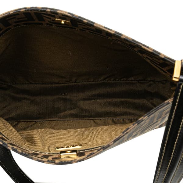 Pre-owned Fendi Zucca Canvas Shoulder Bag Brown