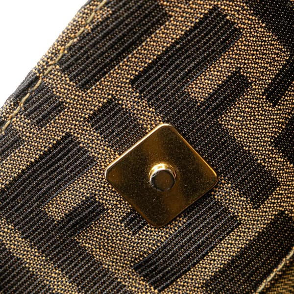 Pre-owned Fendi Zucca Canvas Shoulder Bag Brown