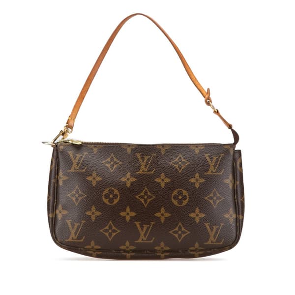Pre-owned Louis Vuitton Monogram Pochette Accessoires Brown