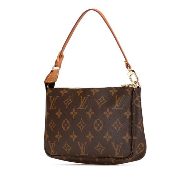 Pre-owned Louis Vuitton Monogram Pochette Accessoires Brown