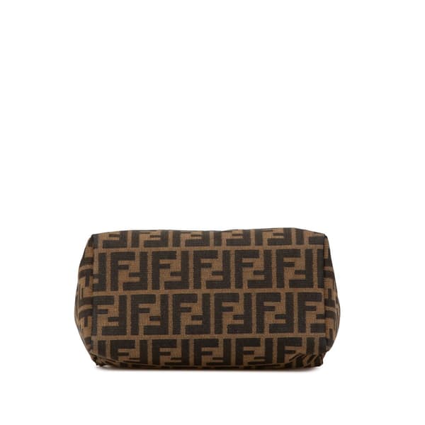 Pre-owned Fendi Zucca Canvas Bento Box Shoulder Bag Brown