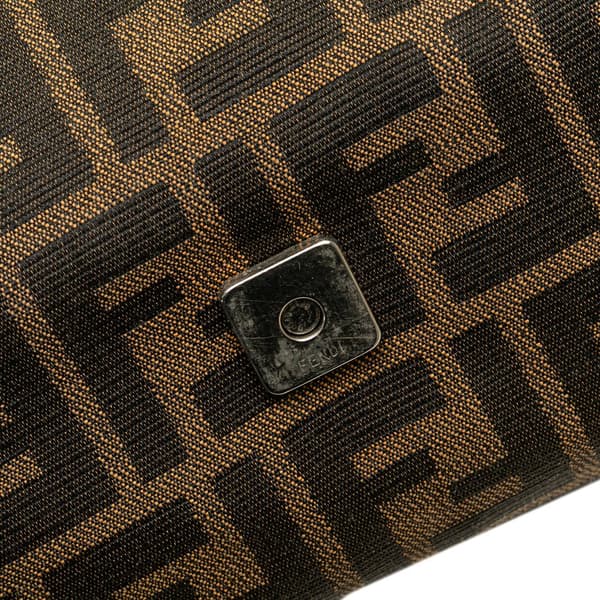 Pre-owned Fendi Zucca Canvas Bento Box Shoulder Bag Brown