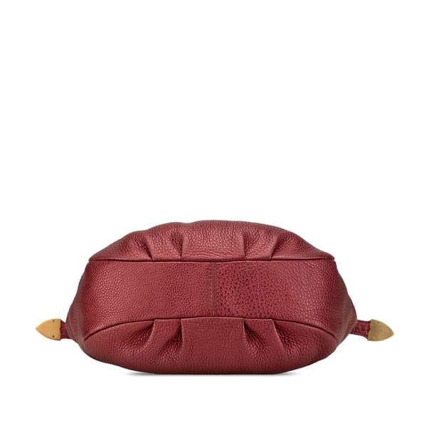 Pre-owned Fendi Leather Selleria Hobo Red